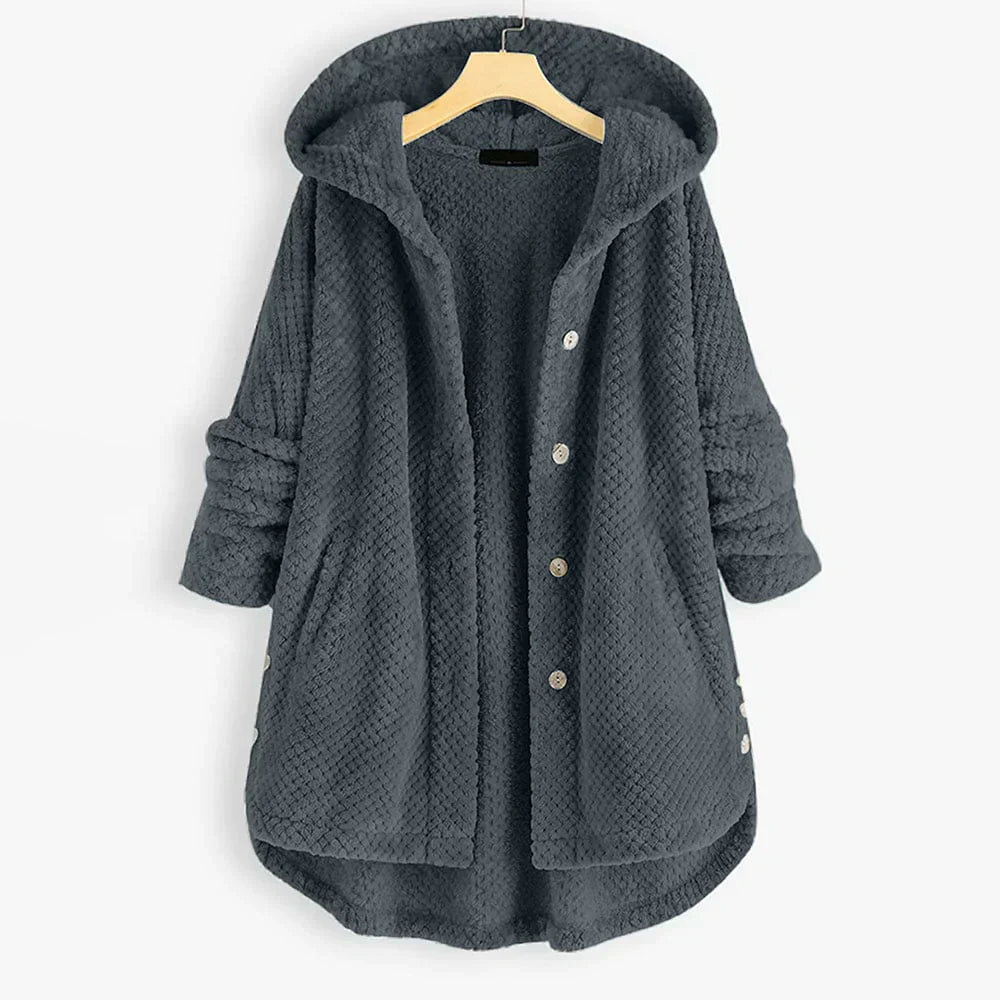 Elisa™ | Manteau à capuche côtelé 