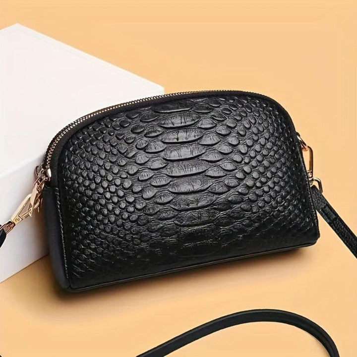 Cora | Magnifique mini sac bandoulière en simili cuir avec motif crocodile 