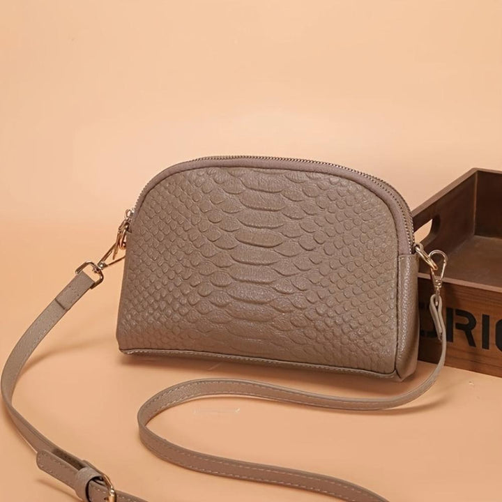 Cora | Magnifique mini sac bandoulière en simili cuir avec motif crocodile 
