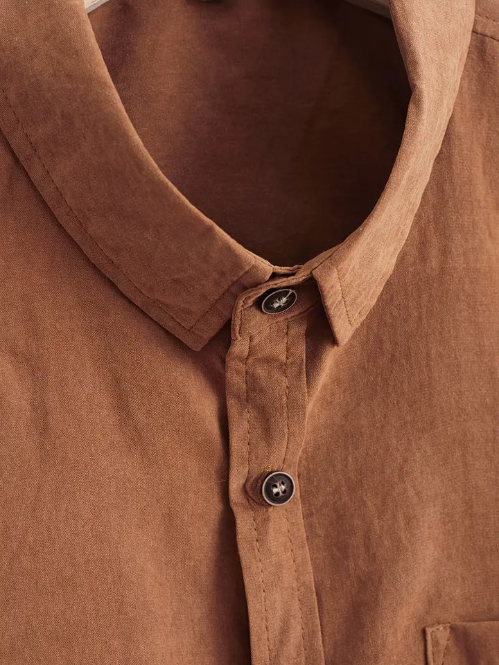 Chemise décontractée à manches courtes en coton 