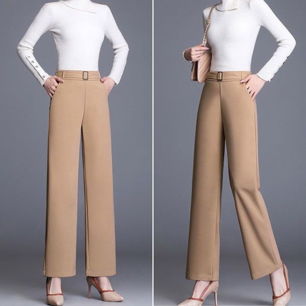 Pantalons amincissants avec fermeture élégante 