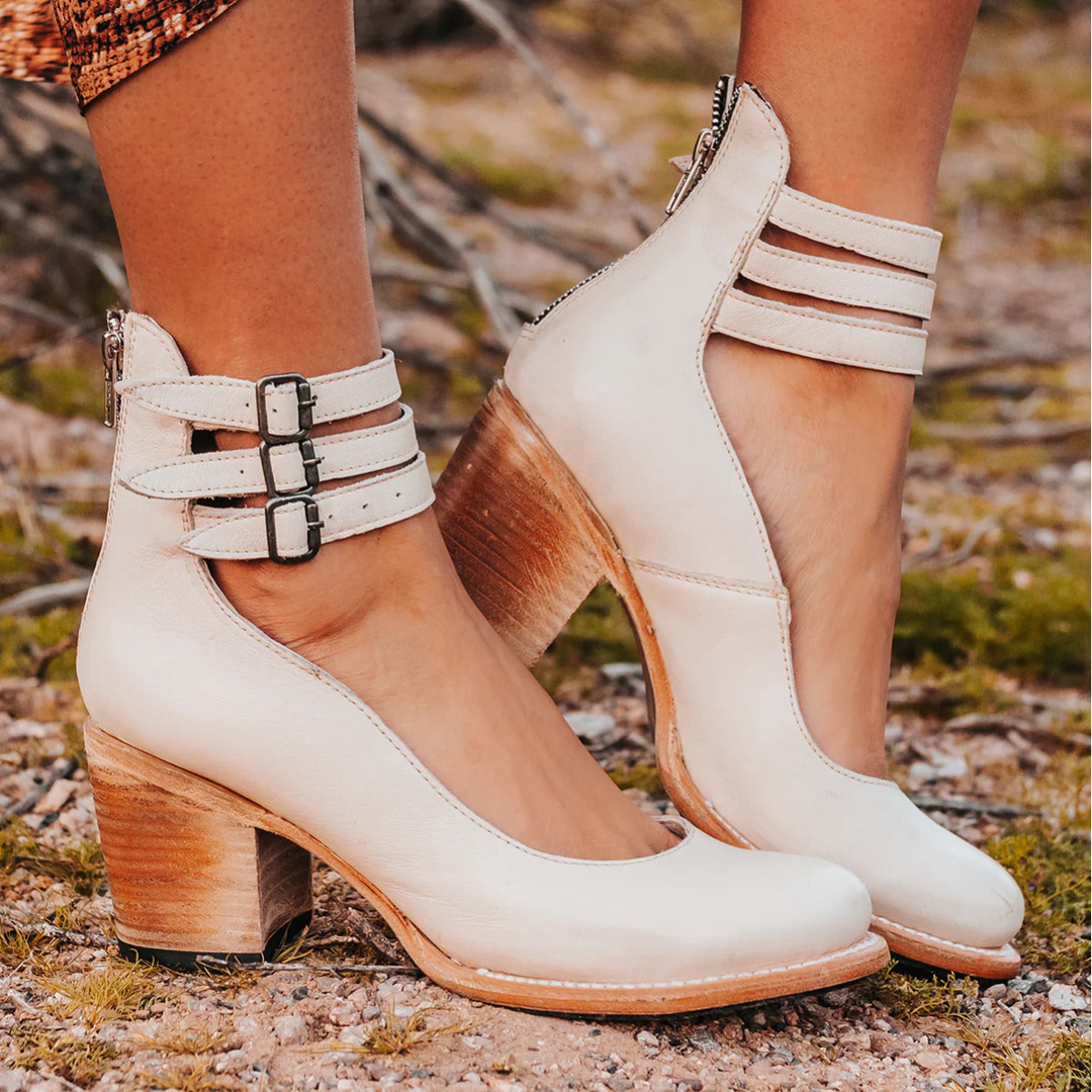 Josephine™ | Multi-Strap Heels with Chunky Heel