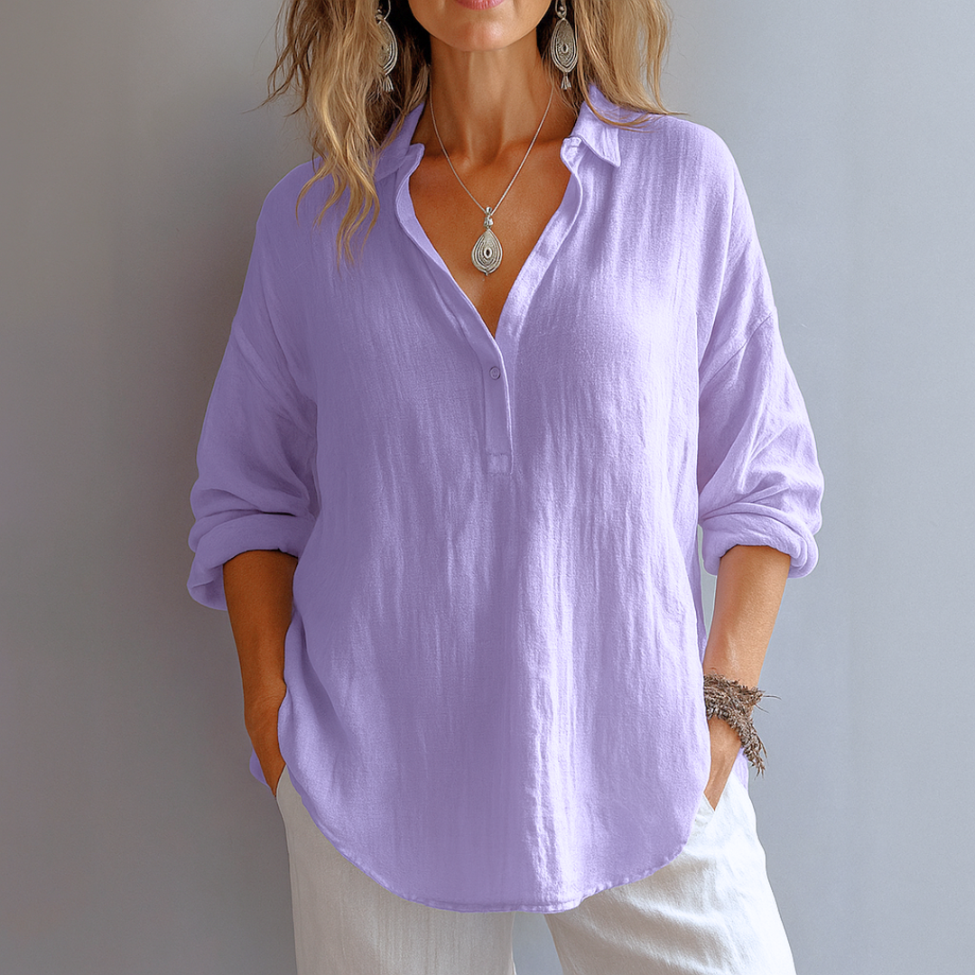 Marianne - Blouse Élégante en Lin 