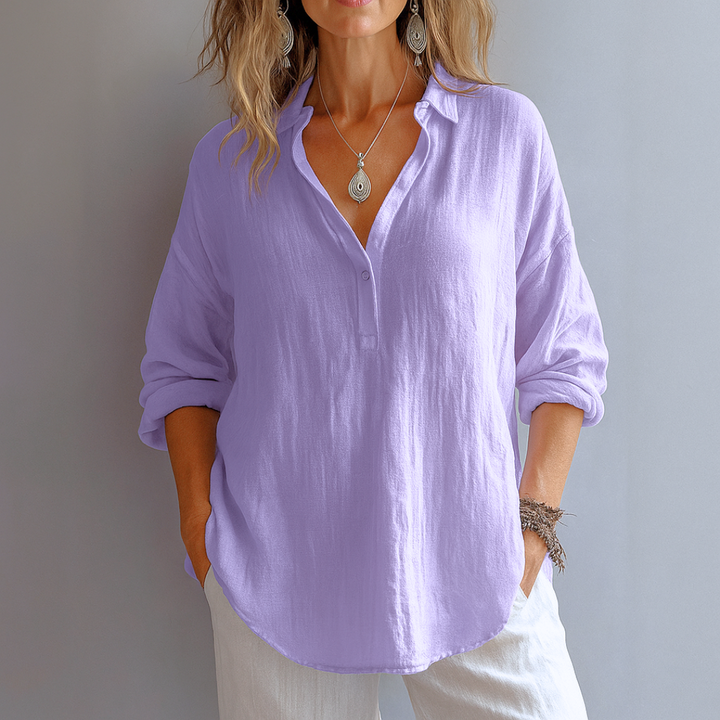Marianne - Blouse Élégante en Lin 