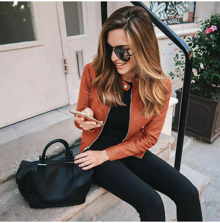 Aveline™ | Veste en cuir 