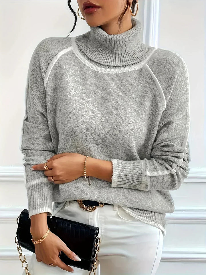 Elle | Pull à col roulé confortable pour femmes 