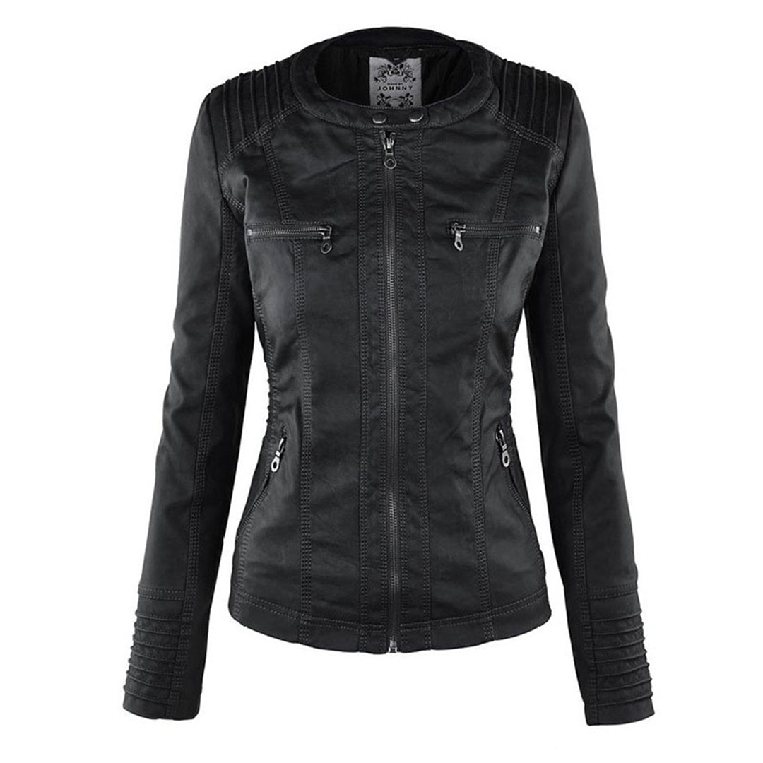 Sienna™ | Veste en similicuir avec capuche 