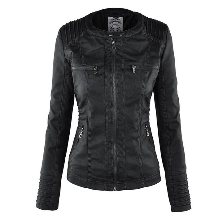 Sienna™ | Veste en similicuir avec capuche 