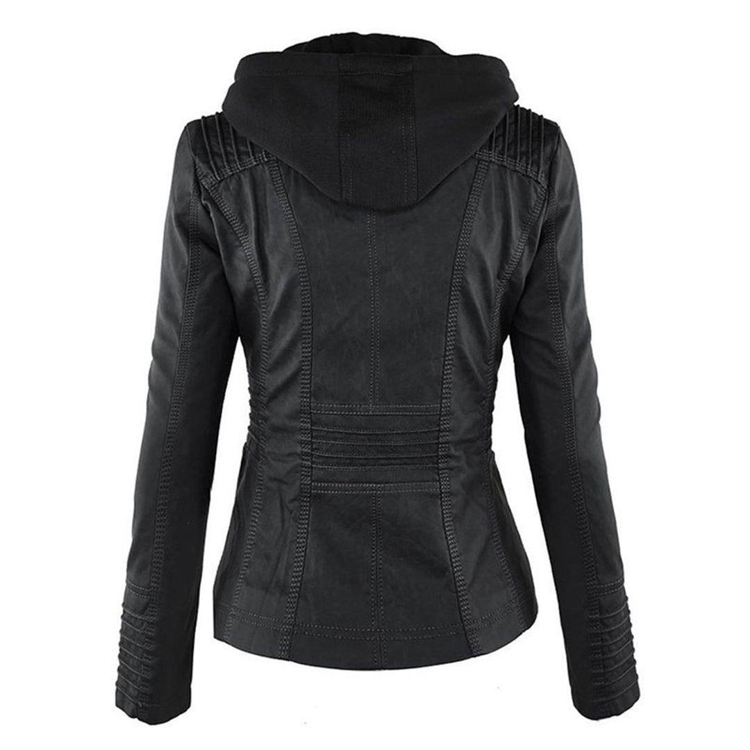 Sienna™ | Veste en similicuir avec capuche 