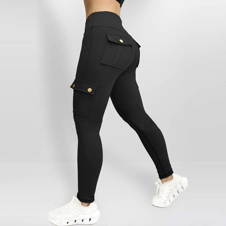Pantalon cargo sculptant taille haute 