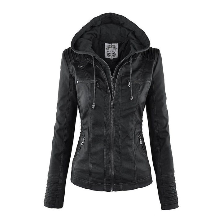 Sienna™ | Veste en similicuir avec capuche 