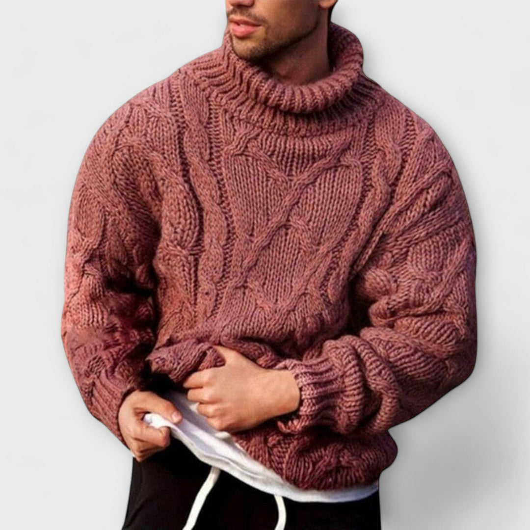 Victor - Pull élégant à col montant pour l'hiver 