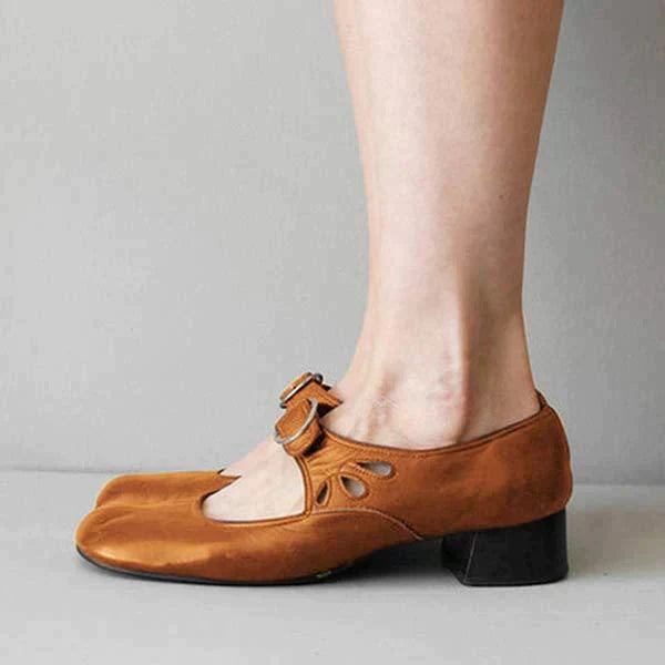 Sandales à talons en cuir classique 