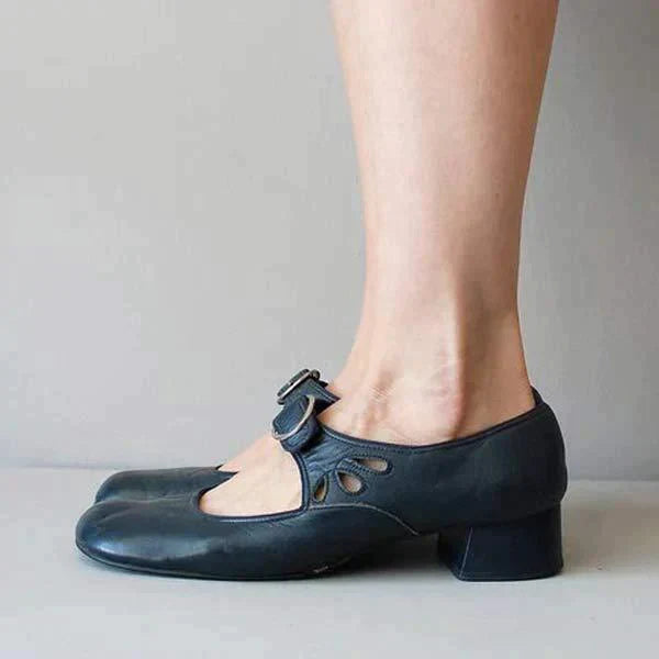 Sandales à talons en cuir classique 