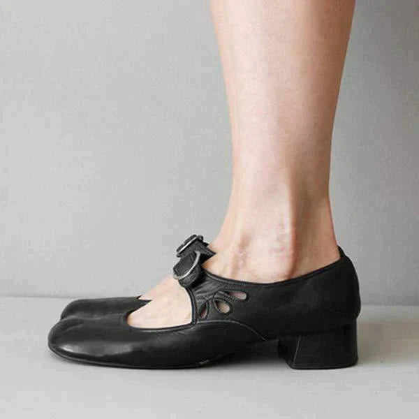 Sandales à talons en cuir classique 