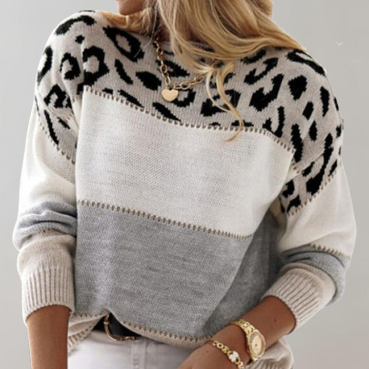 Cheyenne | Pull décontracté avec motif léopard 