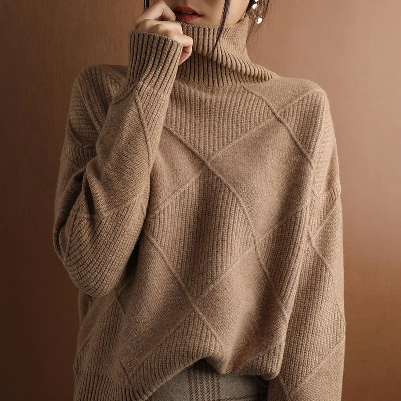 Marcelle | Pull à col roulé épais 