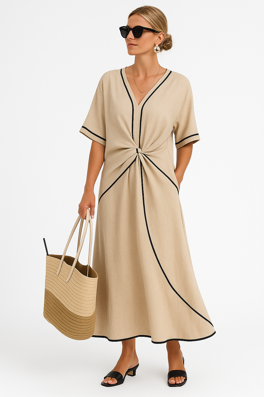 Oria™ | Effortlessly Elegant Striped Dress