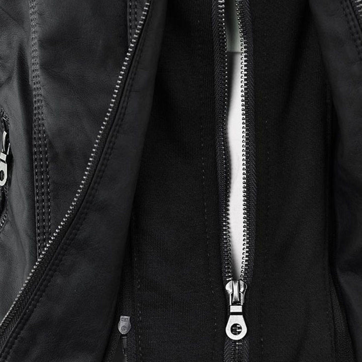 Sienna™ | Veste en similicuir avec capuche 