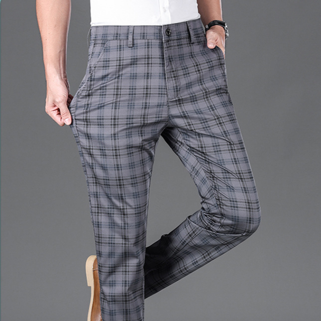 Pantalon à carreaux pour affaires 