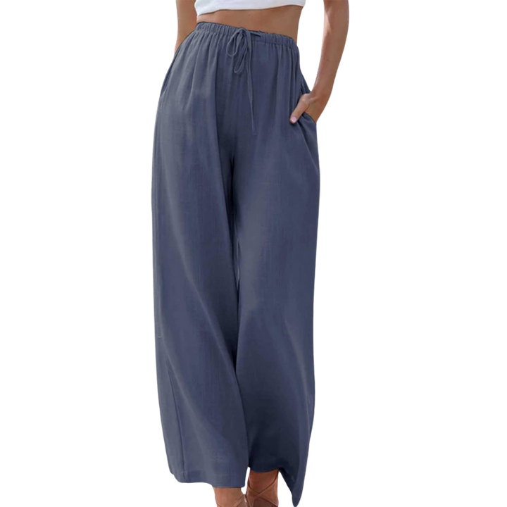 Pantalon décontracté Adele en coton et lin 