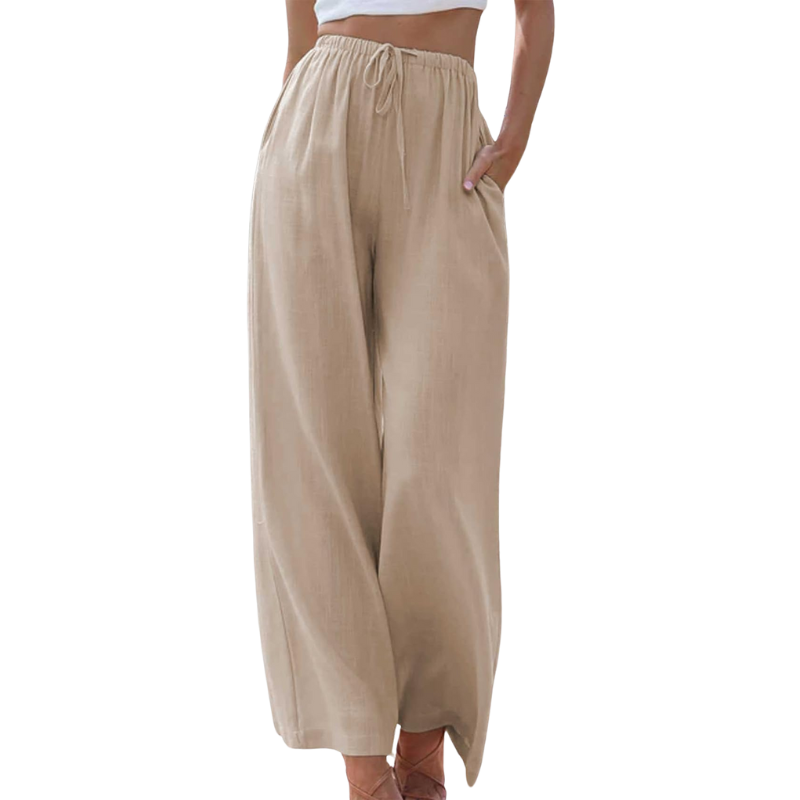 Pantalon décontracté Adele en coton et lin 