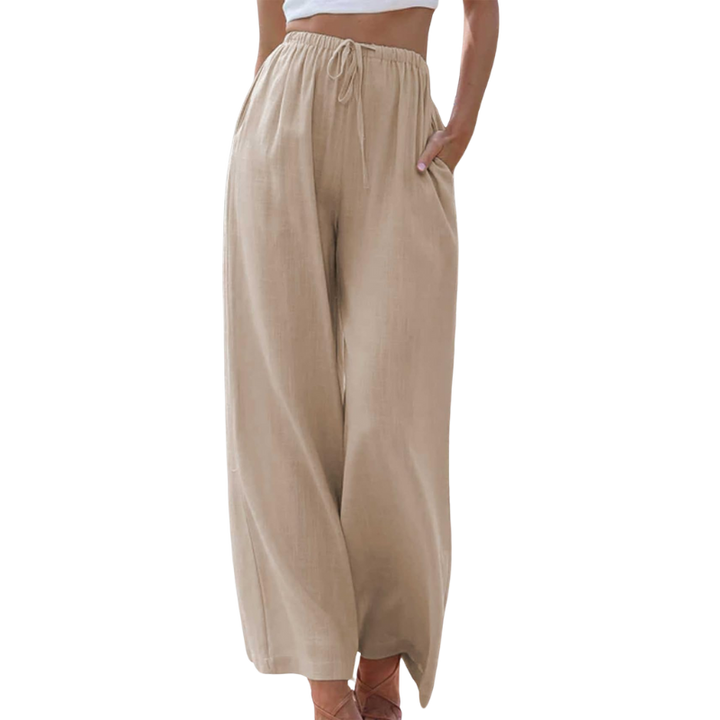 Pantalon décontracté Adele en coton et lin 