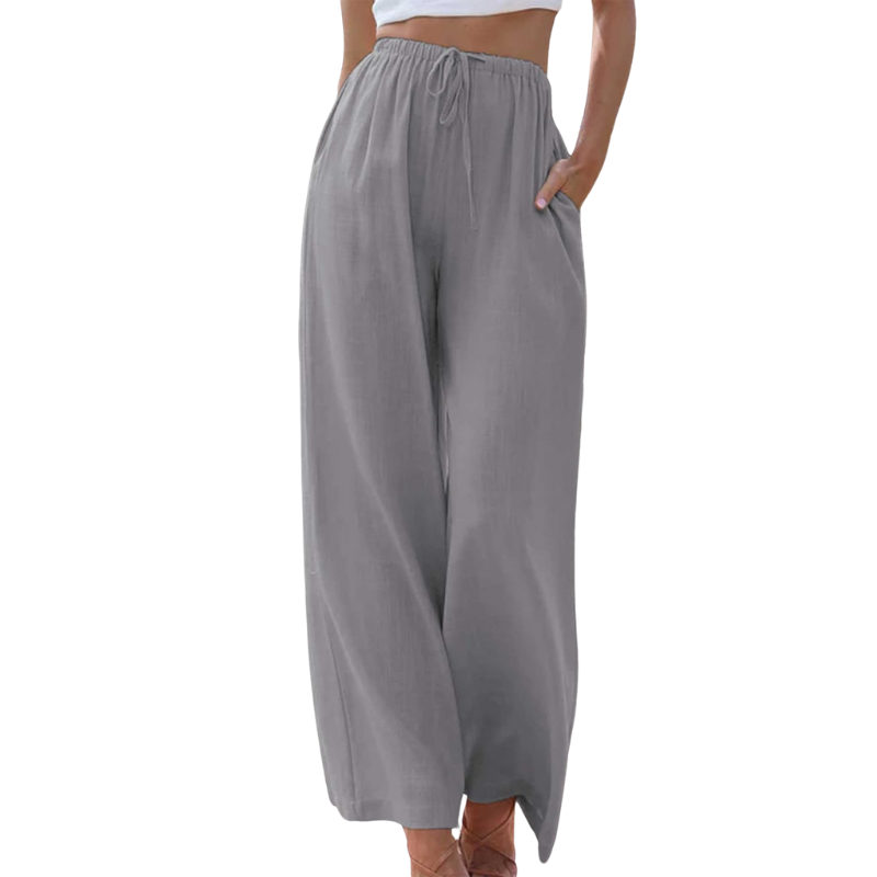 Pantalon décontracté Adele en coton et lin 