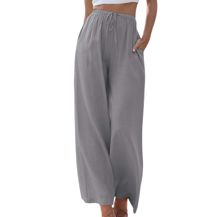 Pantalon décontracté Adele en coton et lin 