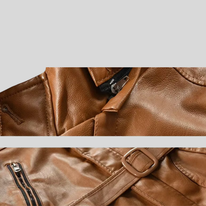Claudia™ | Elegant Leather Jacket