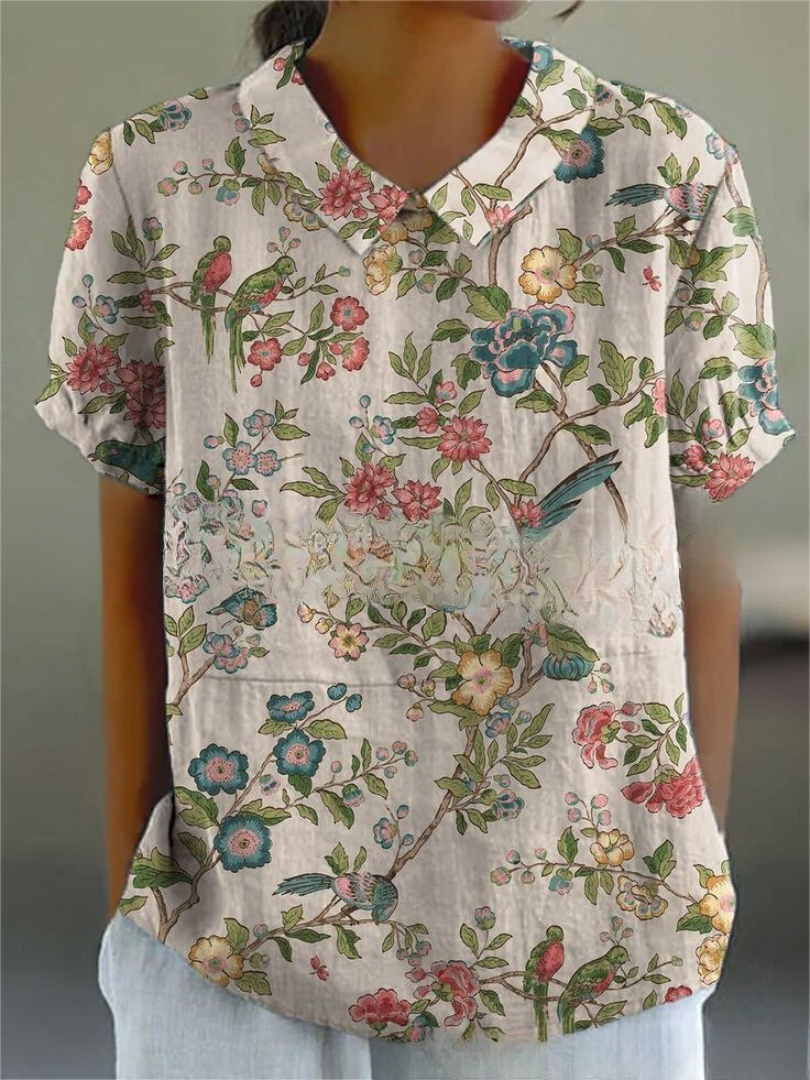 Sofia - Chemise Florale Élégante 