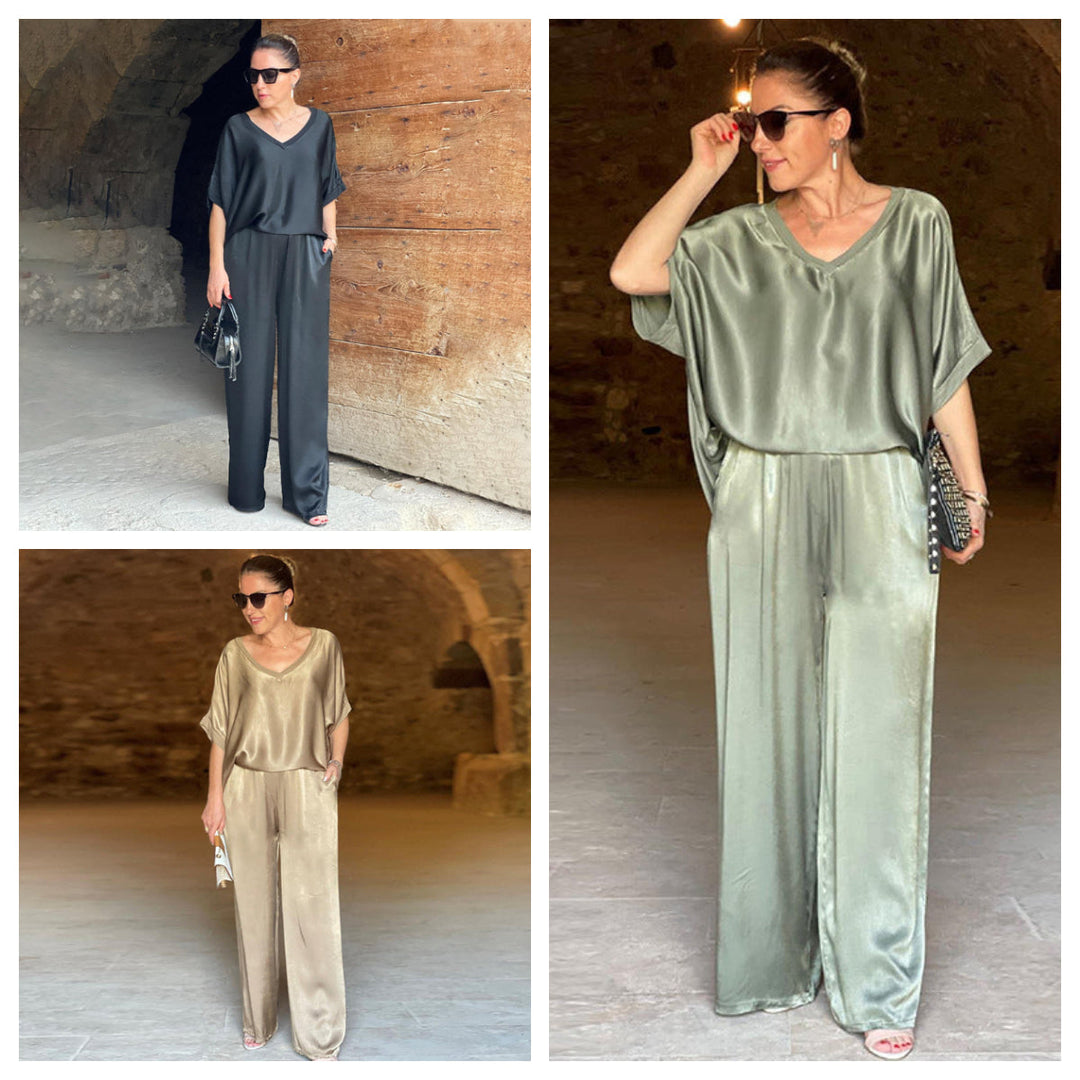 Pauline - Ensemble en satin brillant 