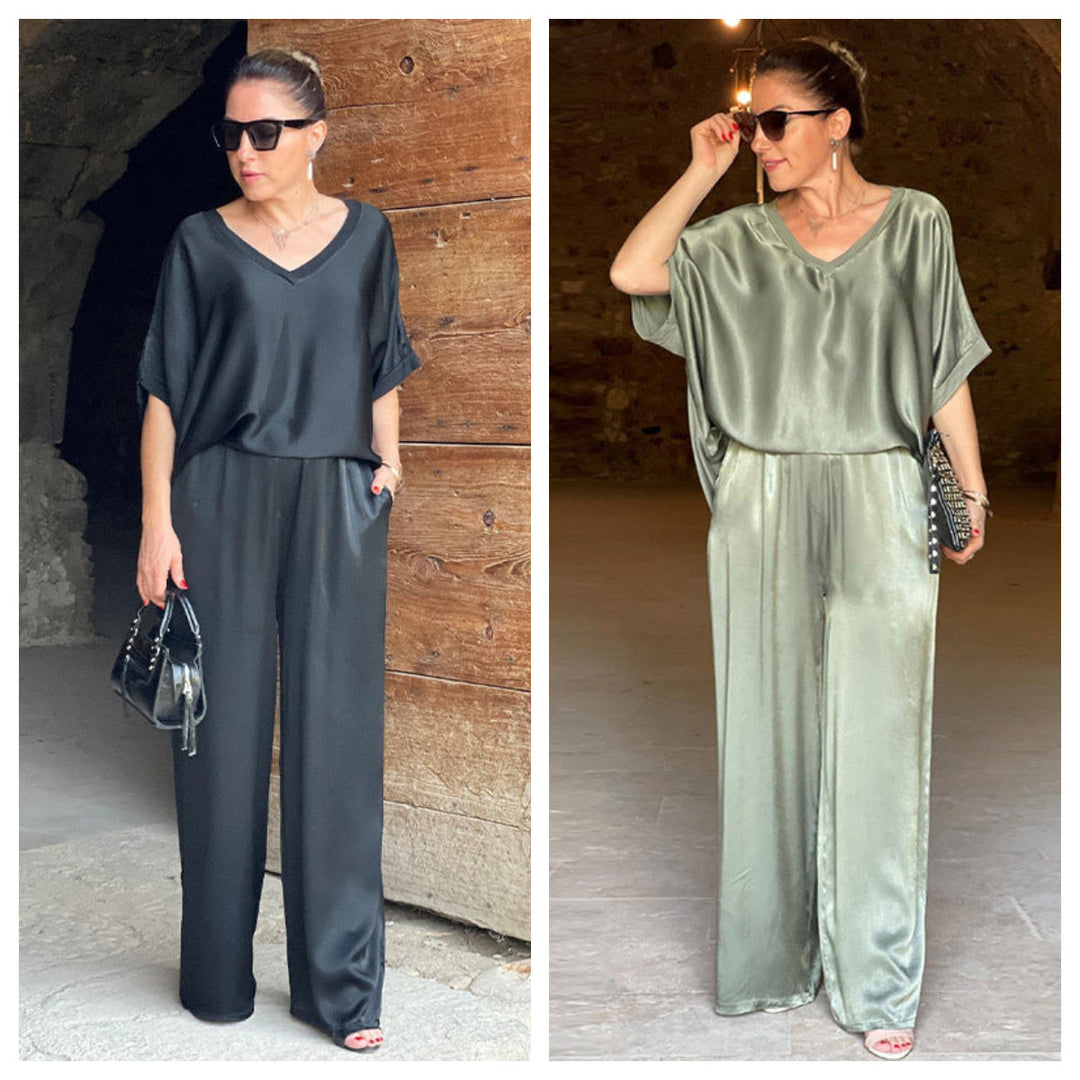 Pauline - Ensemble en satin brillant 