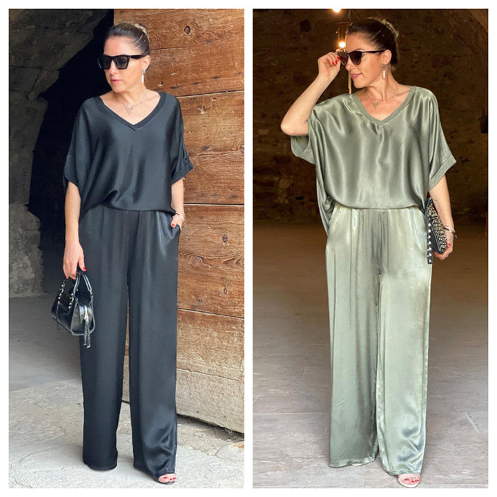 Pauline - Ensemble en satin brillant 