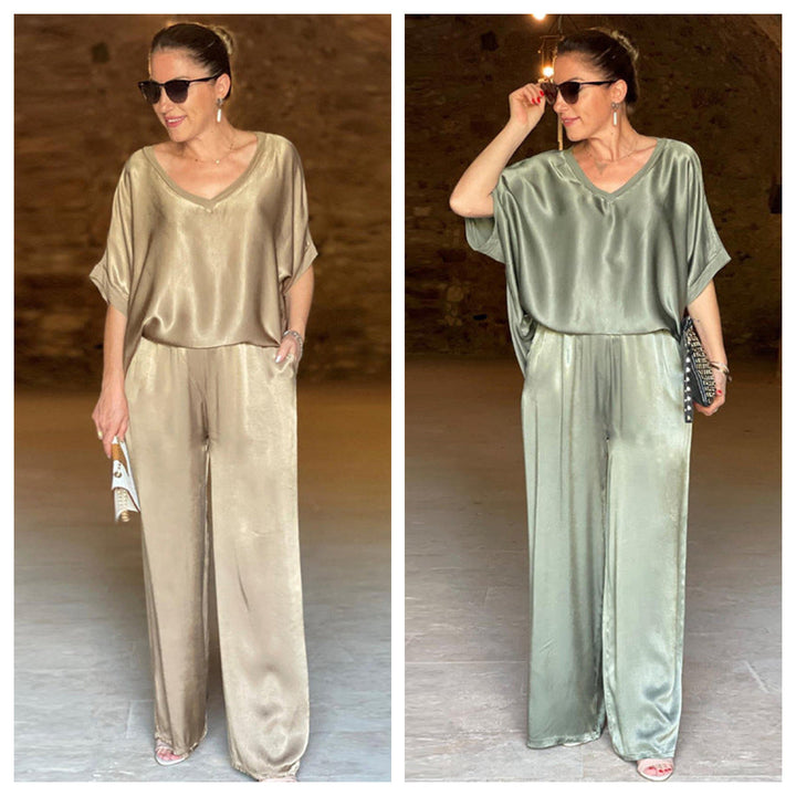 Pauline - Ensemble en satin brillant 
