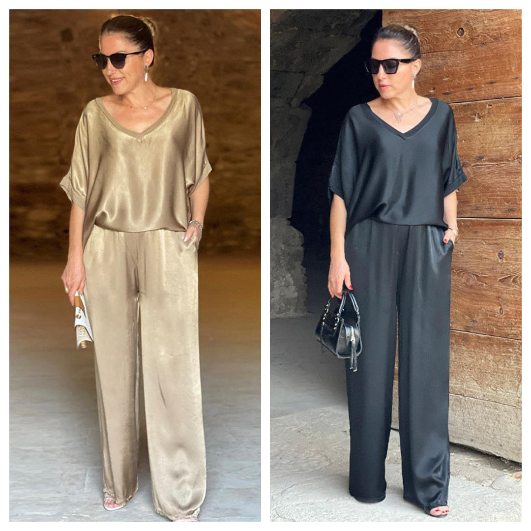 Pauline - Ensemble en satin brillant 