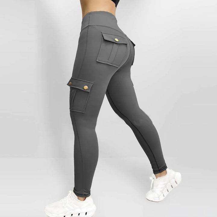 Pantalon cargo sculptant taille haute 
