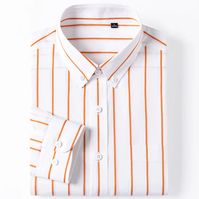 Chemise en coton à rayures élégantes 