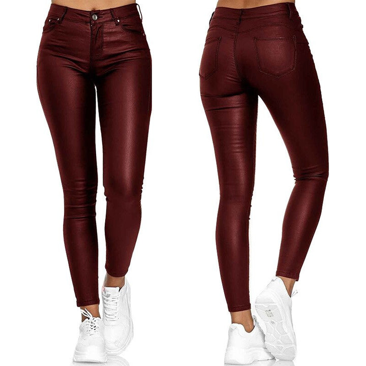 Pantalon en cuir extensible Lexi 