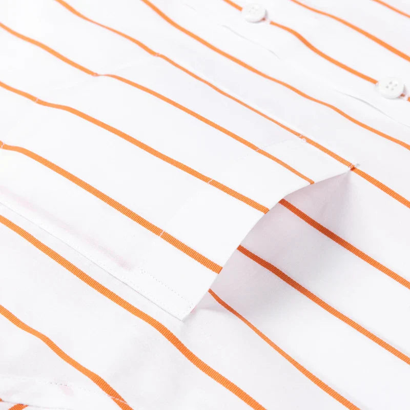 Chemise en coton à rayures élégantes 