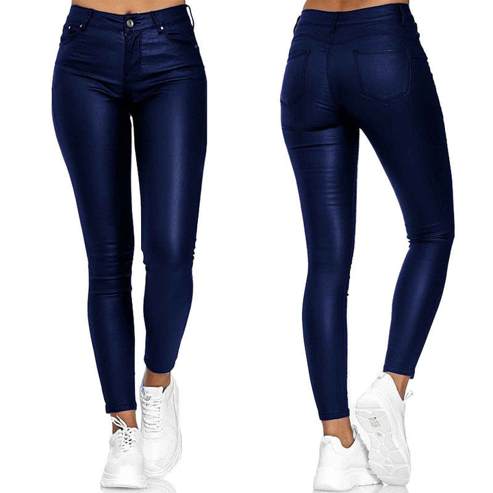 Pantalon en cuir extensible Lexi 