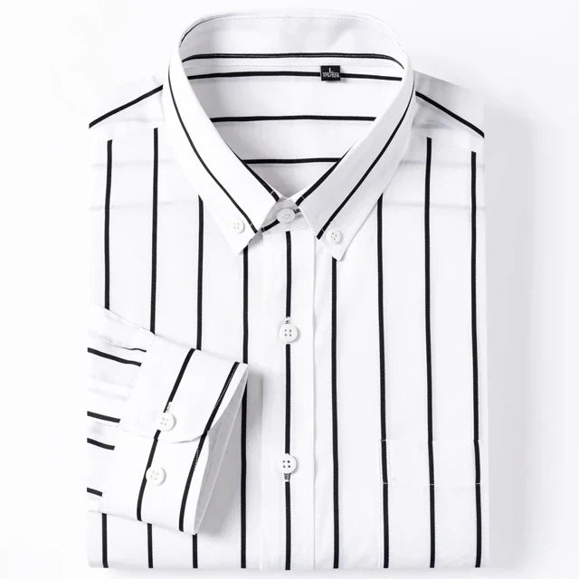 Chemise en coton à rayures élégantes 
