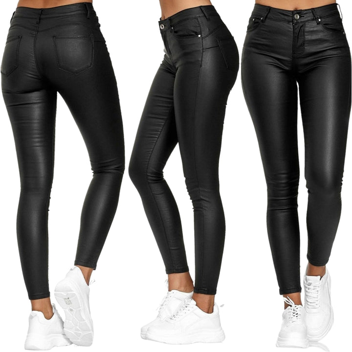 Pantalon en cuir extensible Lexi 