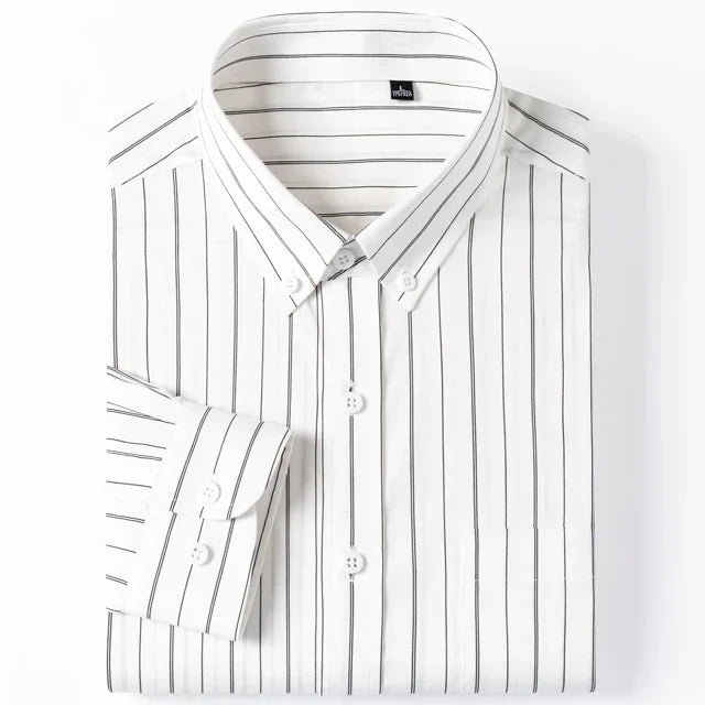 Chemise en coton à rayures élégantes 
