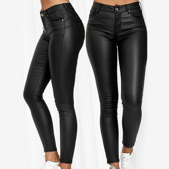 Pantalon en cuir extensible Lexi 