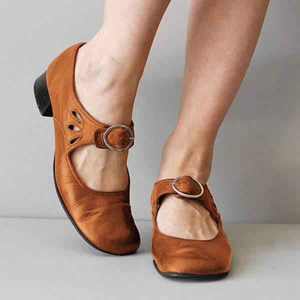 Sandales à talons en cuir classique 
