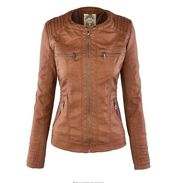 Sienna™ | Veste en similicuir avec capuche 