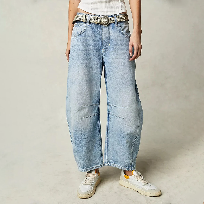 Jeans à coupe régulière bohème confortable 
