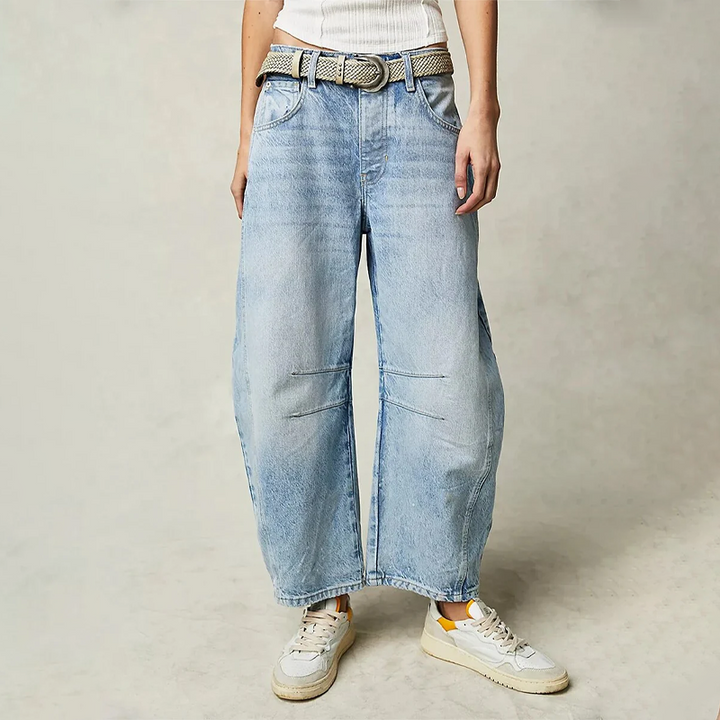 Jeans à coupe régulière bohème confortable 