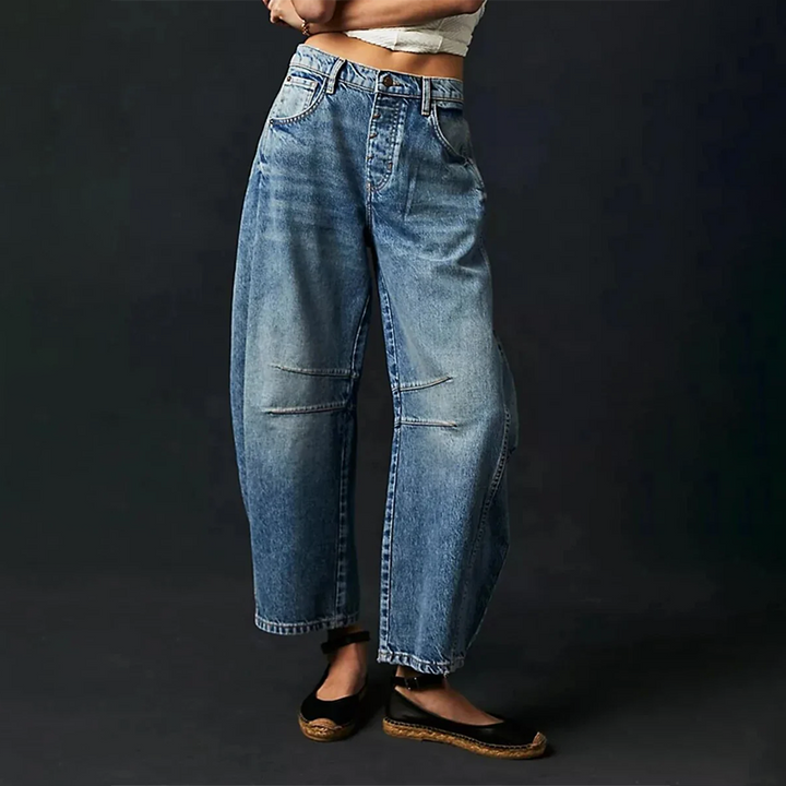 Jeans à coupe régulière bohème confortable 